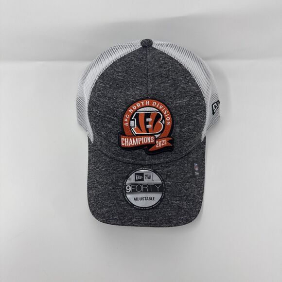 Cincinnati Bengals Cap New Era SnapBack 2022 AFC North Champs Black/Orange Hat - Picture 9 of 9